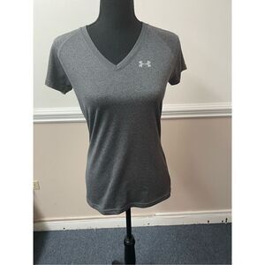 Under Armour Grey Semi-Fitted Heatgear V-neck Tee Shirt